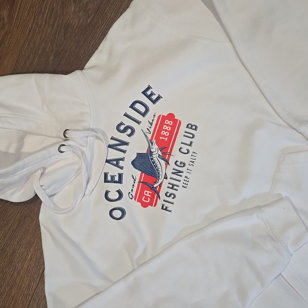 SHARK TEE GRAPHIC HOODIE SIZE LARGE.   #7372 - Picture 3 of 6